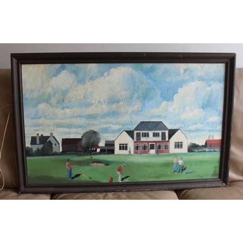 26 - Framed Watercolour of the Original Club House at Hoylake Municipal Golf Course