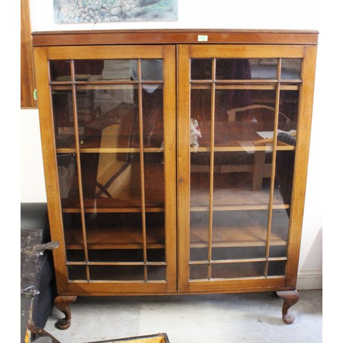 80 - Mahogany Glazed Cabinet on Short Cabriole Legs
50