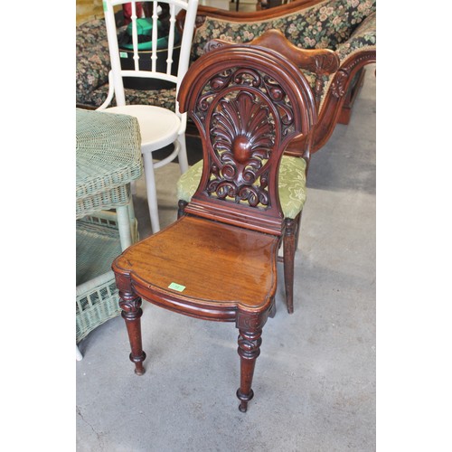 12 - Mahogany Chapel Chair on Turned and Tapered Legs