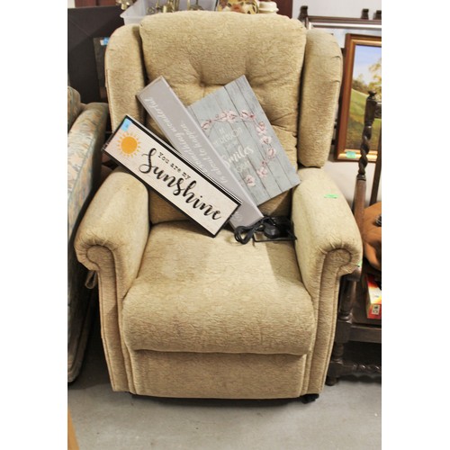 33 - Electric Fabric Upholstered Recliner Chair