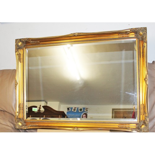 21 - Large Ornately Gilt-Framed Bevel Edged Domed Mirror - 41.5