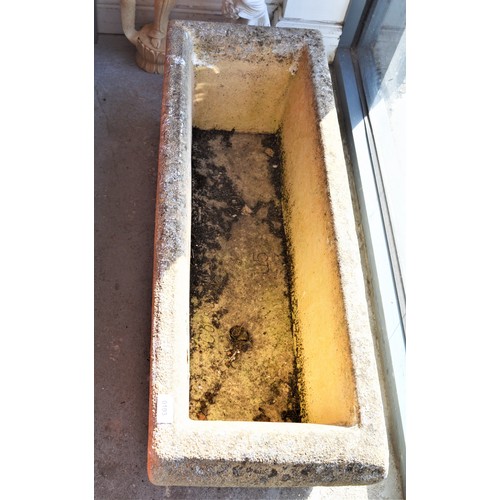 270 - Cast Concrete Rectangular Planter approx 3'6