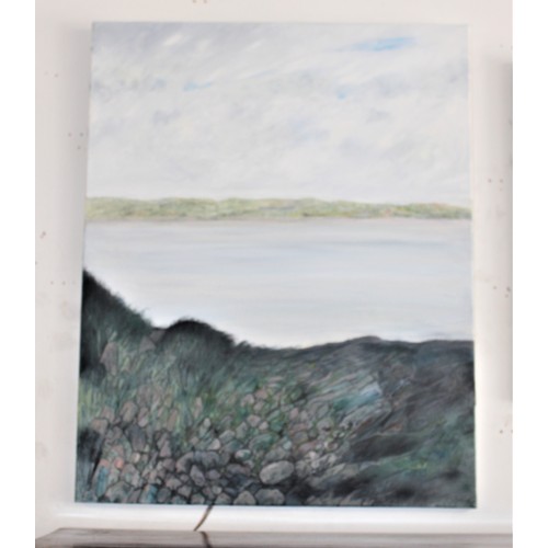 178 - Stretched Coastal Scene Canvass of the Dee Estuary by Sylvia Hikens: 24