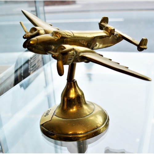 296 - Brass Desk Model of a Lockheed Hudson Aeroplane - 7