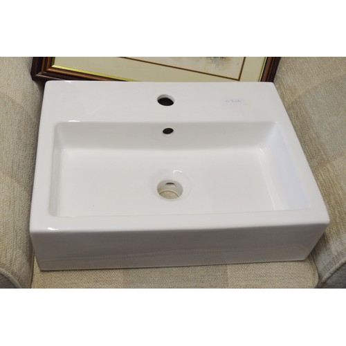 212 - Ceramic Vanity Wash Basin Dimensions - 50 cm x 37 cm x 13 cm H