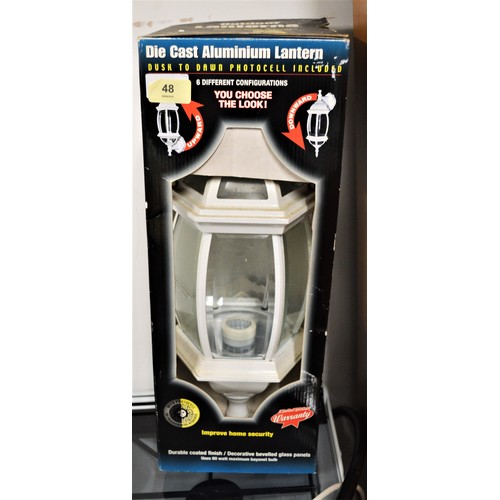 22 - Boxed Outdoor Die Cast Aluminium Lantern 