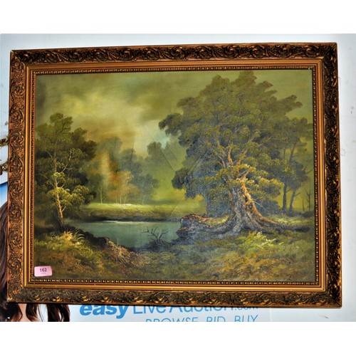 184 - Framed Oil Painting Landscape on Canvas