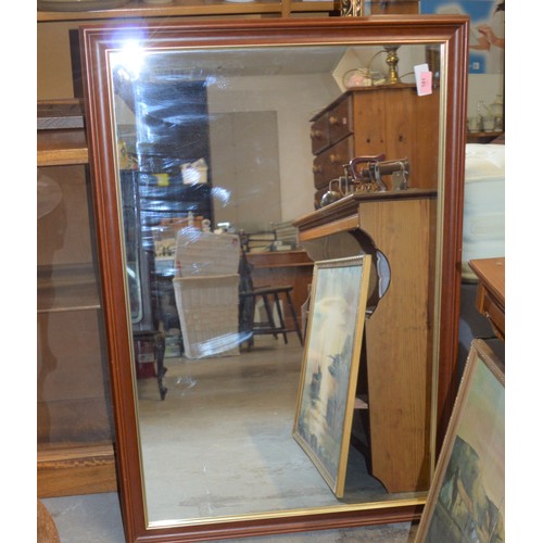 217 - Wood and Gilt Framed Large Mirror