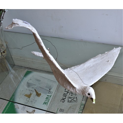 230 - A Plaster and Layered Fabric Constructed Bird (Seagull ?) in Need of Attention to Wing and Beak. 36