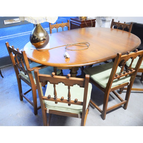 238 - Ercol Oak Dining Table and Six Chairs