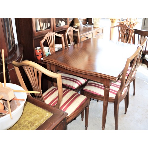 263 - Reproduction Georgian Style Extending Dining Table with Six Shield Back Chairs
46