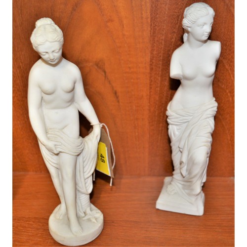 48 - Pair of Plaster Mould Classical Figurines - 9