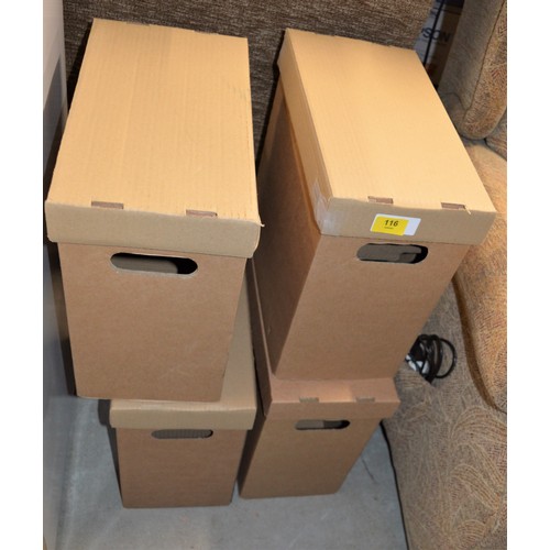 116 - Four Cardboard LP Storage Cases