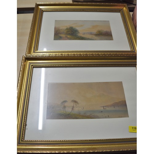 119 - Two Gilt-Framed and Mounted Watercolours by Joachim Churt Jonas