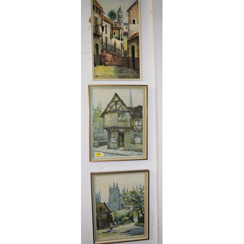 256 - Pair of Framed and Glazed Watercolour Prints Signed 