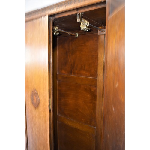 66 - Light Oak Art Deco Mirror Door Robe with Under-drawer
Two Photos