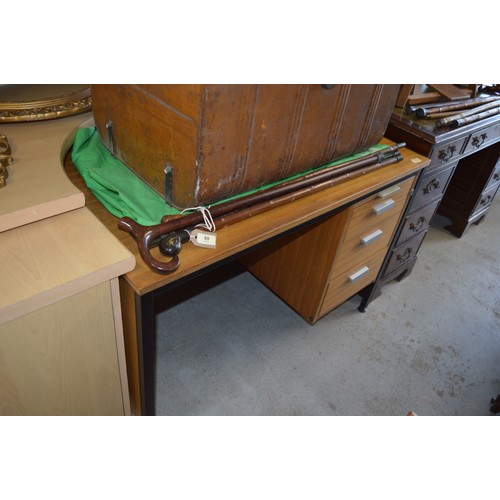 157 - Teak Single Pedestal Desk