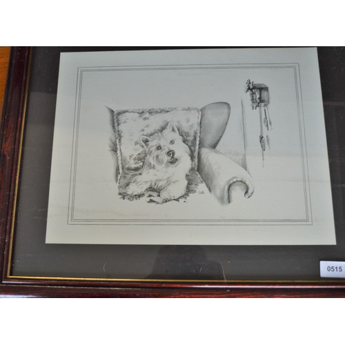 168 - Framed and Glazed Pencil Etching of a West Highland Terrier  22