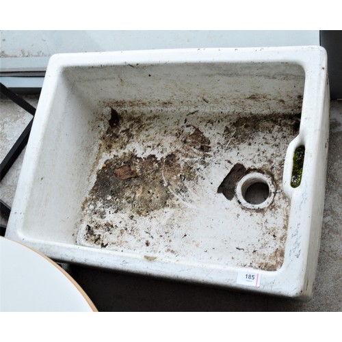 185 - Belfast Sink (has Chip in Base and Crazing) - 23.5'' x 19'' x 8.5'' Deep