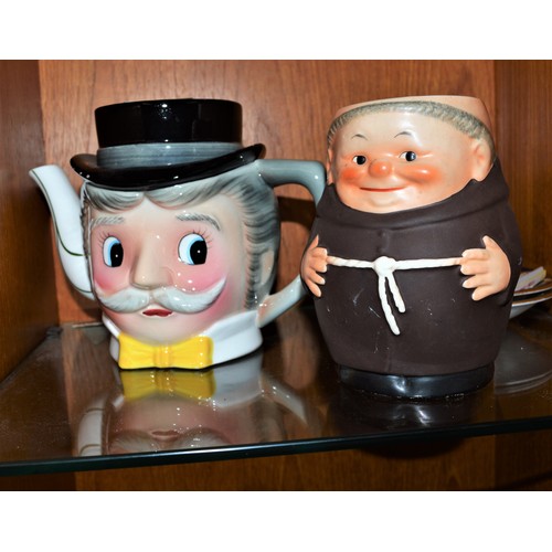 86 - Japanese Teapot with Top Hat Lid - (some Chips) Plus a Goebel Monk Figural Mug