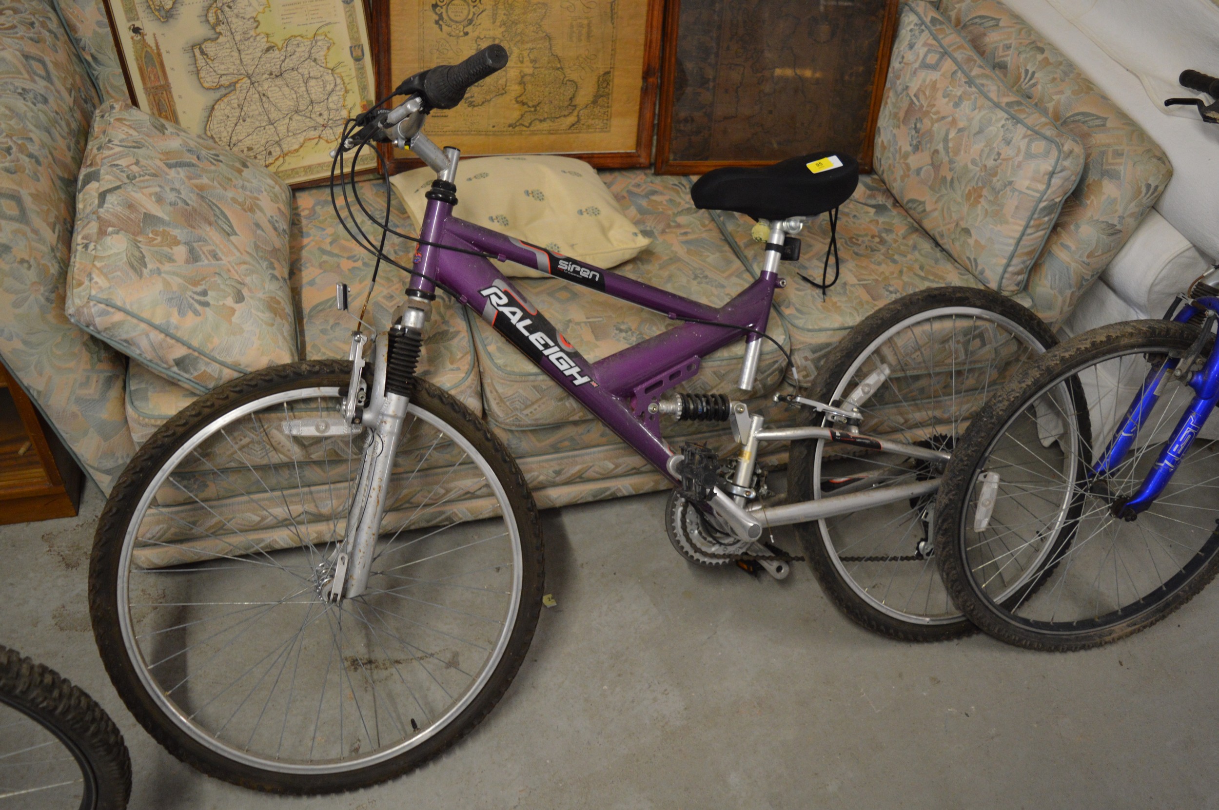 A Raleigh Siren Ladies Mountain Bike with Front and Rear Suspension Full Suspension Technology Fra