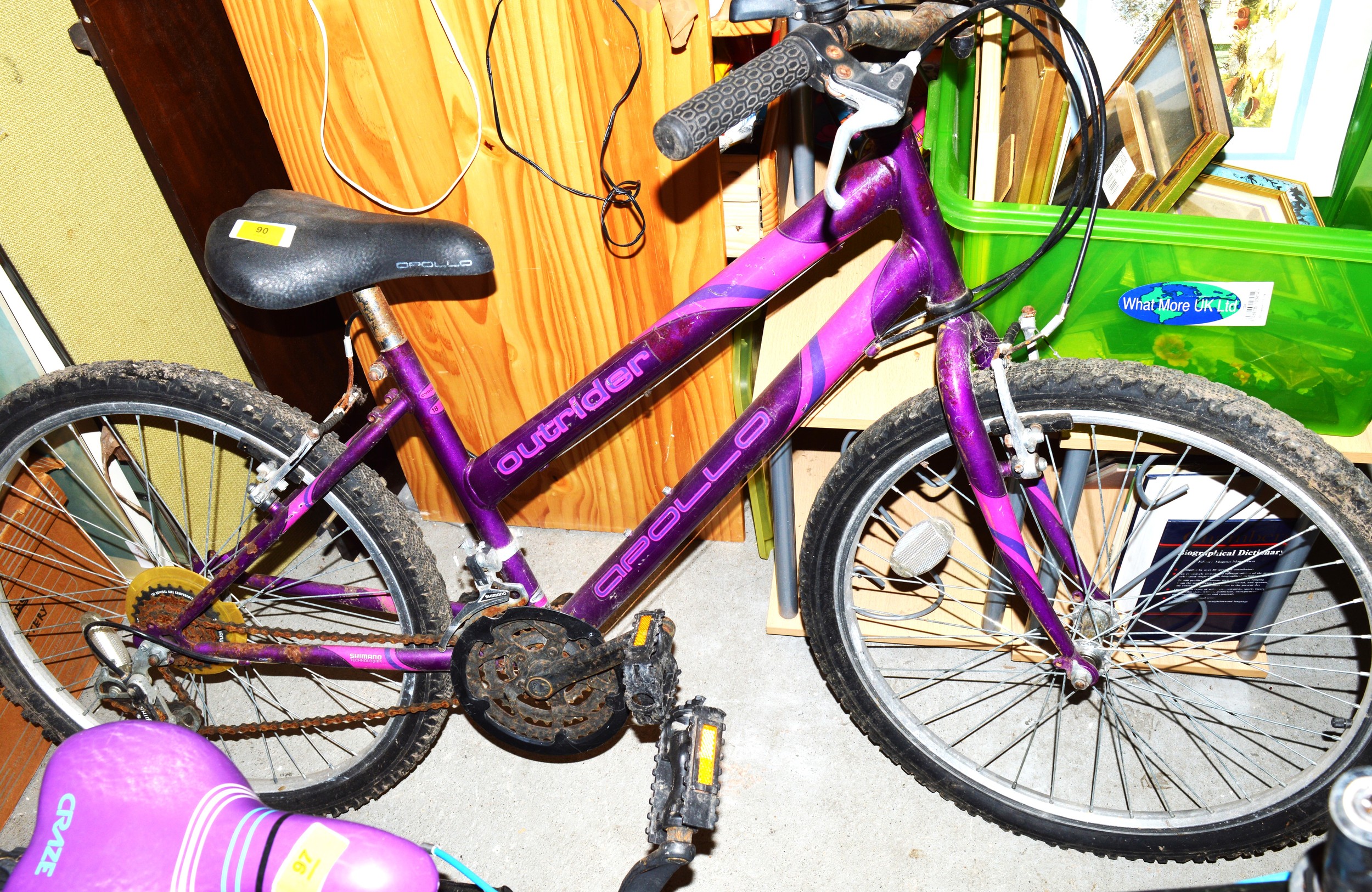 A Girl's Apollo Outrider Mountain Bike in metallic Purple and Pink