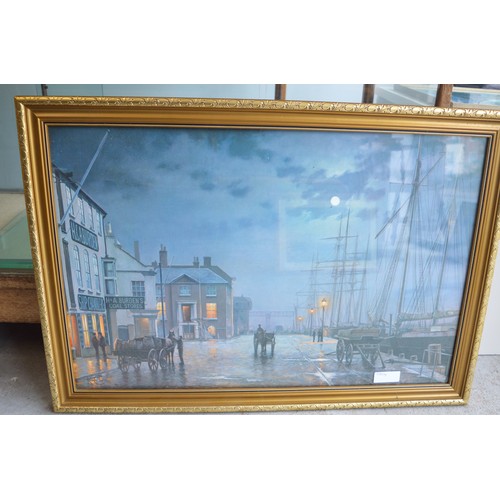 16 - Framed and Glazed Print by Rodney Charman '83 of a Mersey Dock Scene - 33