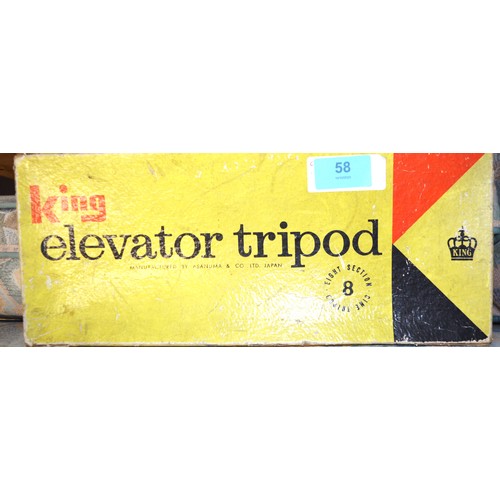 46 - Boxed King Camera Elevator Tripod with Carry Case