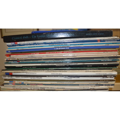 89 - Large Quantity of Classical Music and Opera Vinyl LPs including Pavarotti, Kiri Te Kanawa, and Maria... 