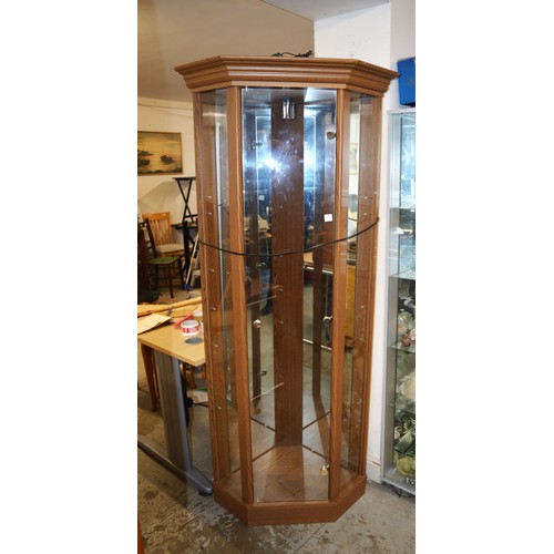 96 - Corner Glass Display Cabinet (Back-lit)