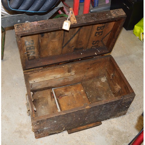 92 - Scratch-Built Toolbox with Metal Banding (Made from Tate & Lyle Sugar Cube Crate) needs TLC