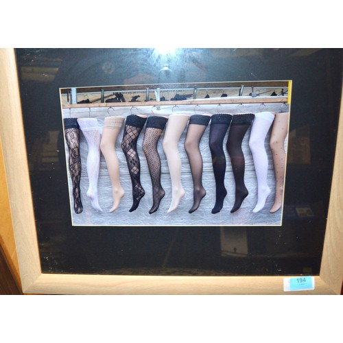 36 - Framed and Glazed Photograph of a Variety of Stocking Clad Mannequin Legs by Mike Jackson (Winner of... 