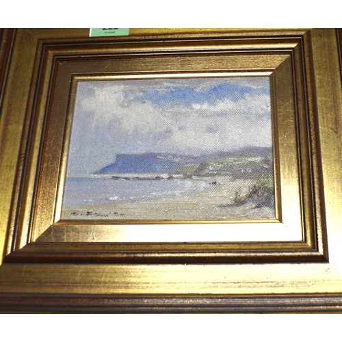 222 - Pair of Gilt Framed Oil Paintings by F Faulkner - Both Seascape Scenes