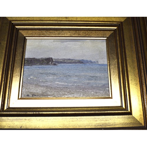 222 - Pair of Gilt Framed Oil Paintings by F Faulkner - Both Seascape Scenes