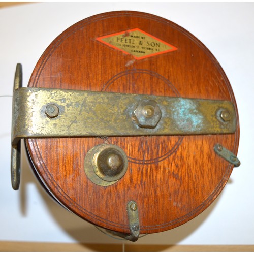 217 - Peetz & Co., Victoria, BC, Canada. Trolling Fishing Reel 5 Inch. Inter-war