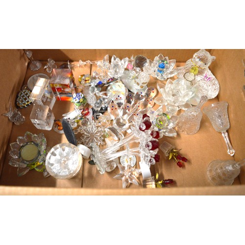 80 - Collection of Glass Items (Animals, etc, and including Three Clear Glass Paperweights) - NOT for Pos... 