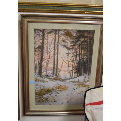 45 - Framed, Mounted and Glazed Print by Joseph Farquharson (Title Unknown)