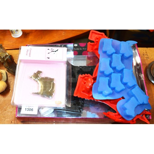 106 - A BNIB Scottie Dog Ice Tray Gift, Plus Two Other Scottie Ice Trays, Plus a BNIB Scottie Dog Compact ... 