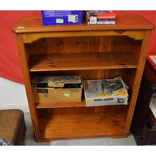 50 - Pine Three-Shelf Bookcase