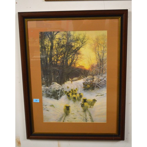 154 - Framed, Mounted and Glazed Print by Joseph Farquharson (Title Unknown)