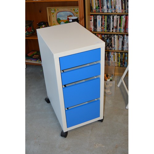 57 - Four Drawer Stationery/Medicine Cabinet on Castors