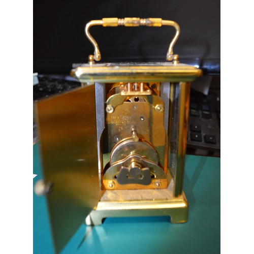 266 - Brass Carriage Clock by Bayard France with Duverdrey & Bloquel Mechanism