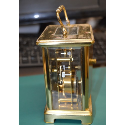 266 - Brass Carriage Clock by Bayard France with Duverdrey & Bloquel Mechanism