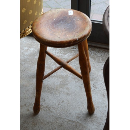 202 - Antique Elm-Topped Stool