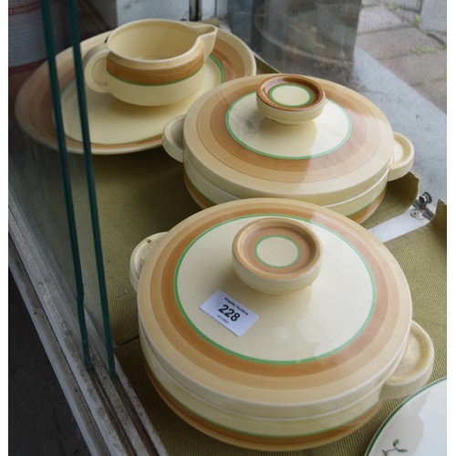 228 - Clarice Cliff Dinner Ware in the 