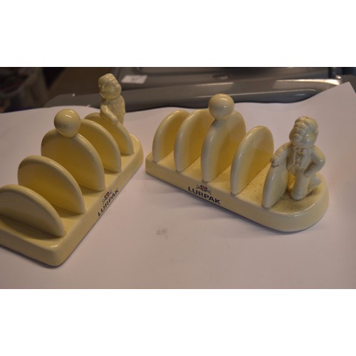 258 - Two Ceramic Lurpack Advertising Toast Racks