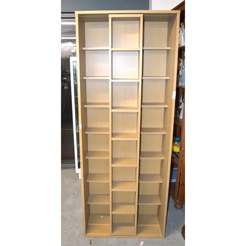 70 - Eight Shelf DVD/CD Storage Unit having Sliding additional Shelving