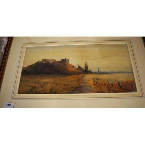 207 - One Framed Watercolour of a Castle Tower by Tom Davies