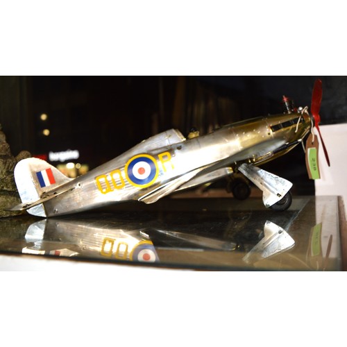 238 - Plastic Model Hurricane Plane (for Parts) - distressed