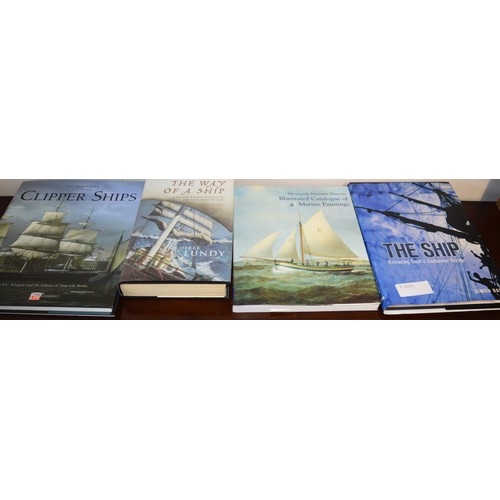 7 - Three Hardback Books with Dust Jackets on Clipper Ships by Various Authors, Plus a Softback 